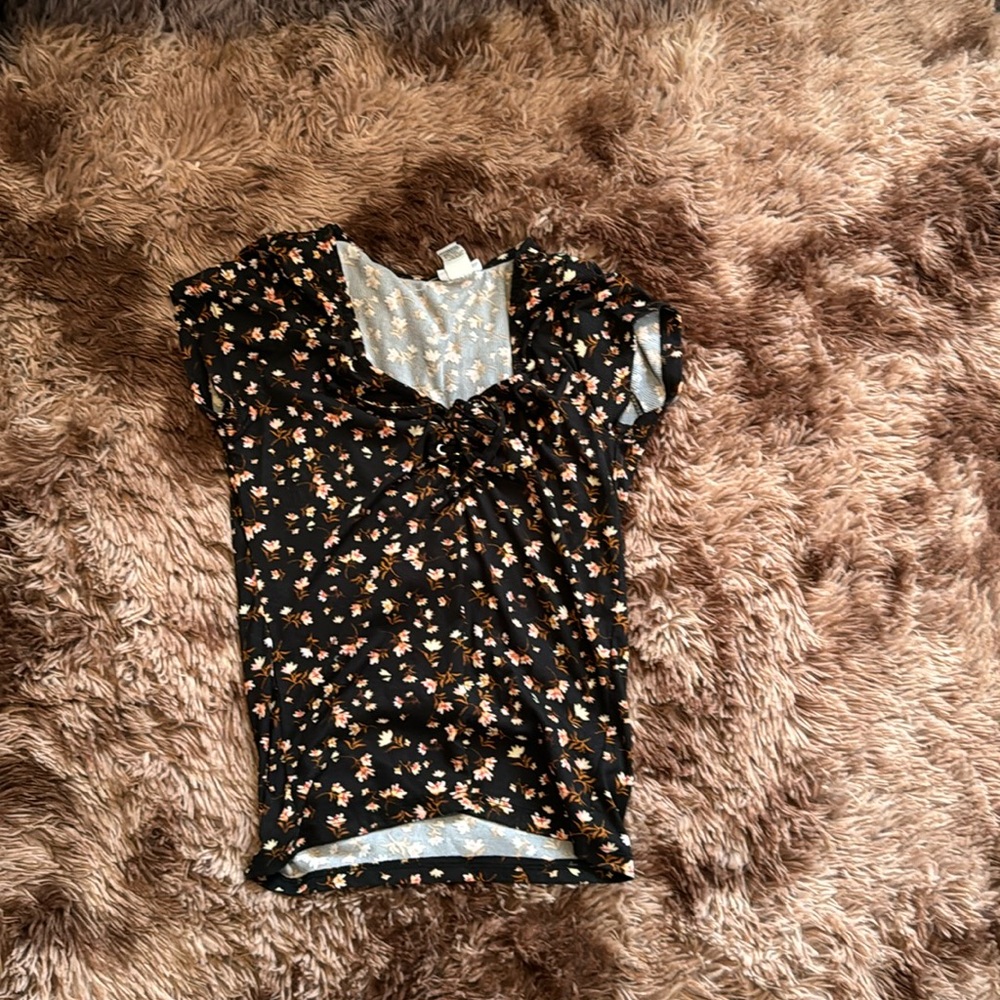 Black Flower tight top